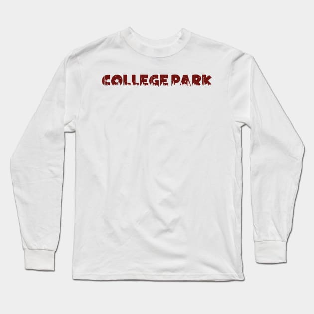 College Park Cityscape Long Sleeve T-Shirt by Rosemogo